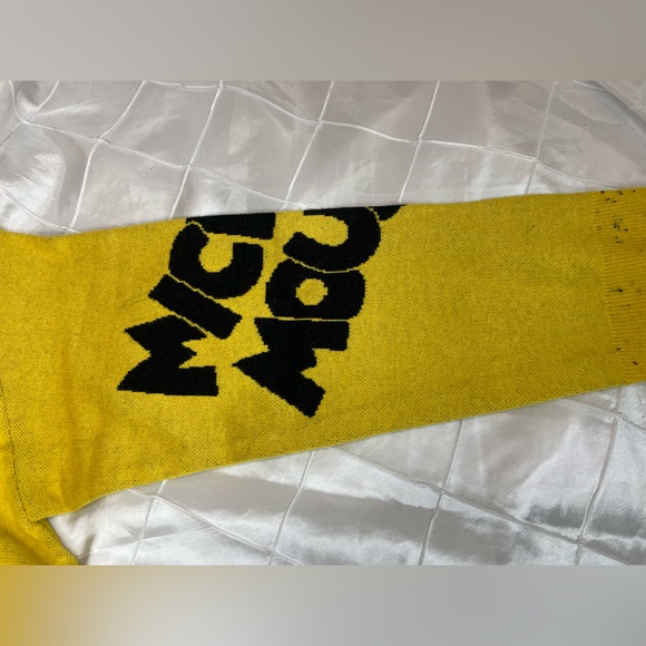 Disney Parks Mickey Mouse Yellow Sweater Unisex Adult Size M XL Pullover Knit - Picture 14 of 15